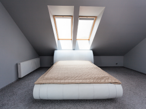 Stunning home interior lit by skylights installed by Kingwood roofing experts